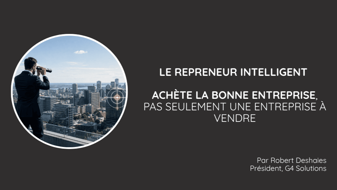 Les meilleurs repreneurs ne cherchent pas des entreprises à vendre. Ils recherchent des synergies.